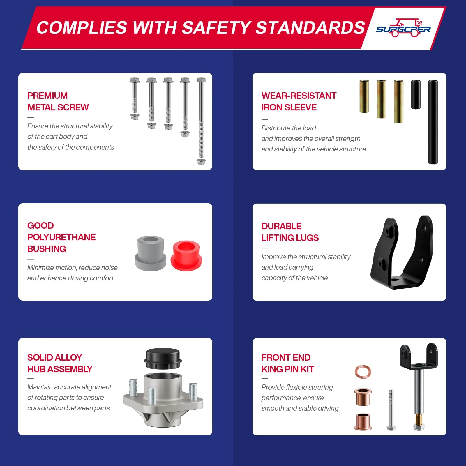 SUPGCPER Front End Repair Kit for Club Car Precedent (2004+) image 4