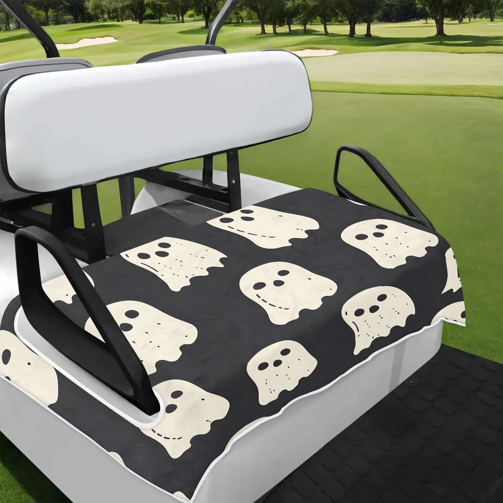Tiveruda Halloween Boo Golf Cart Seat Cover 51 x 31 in