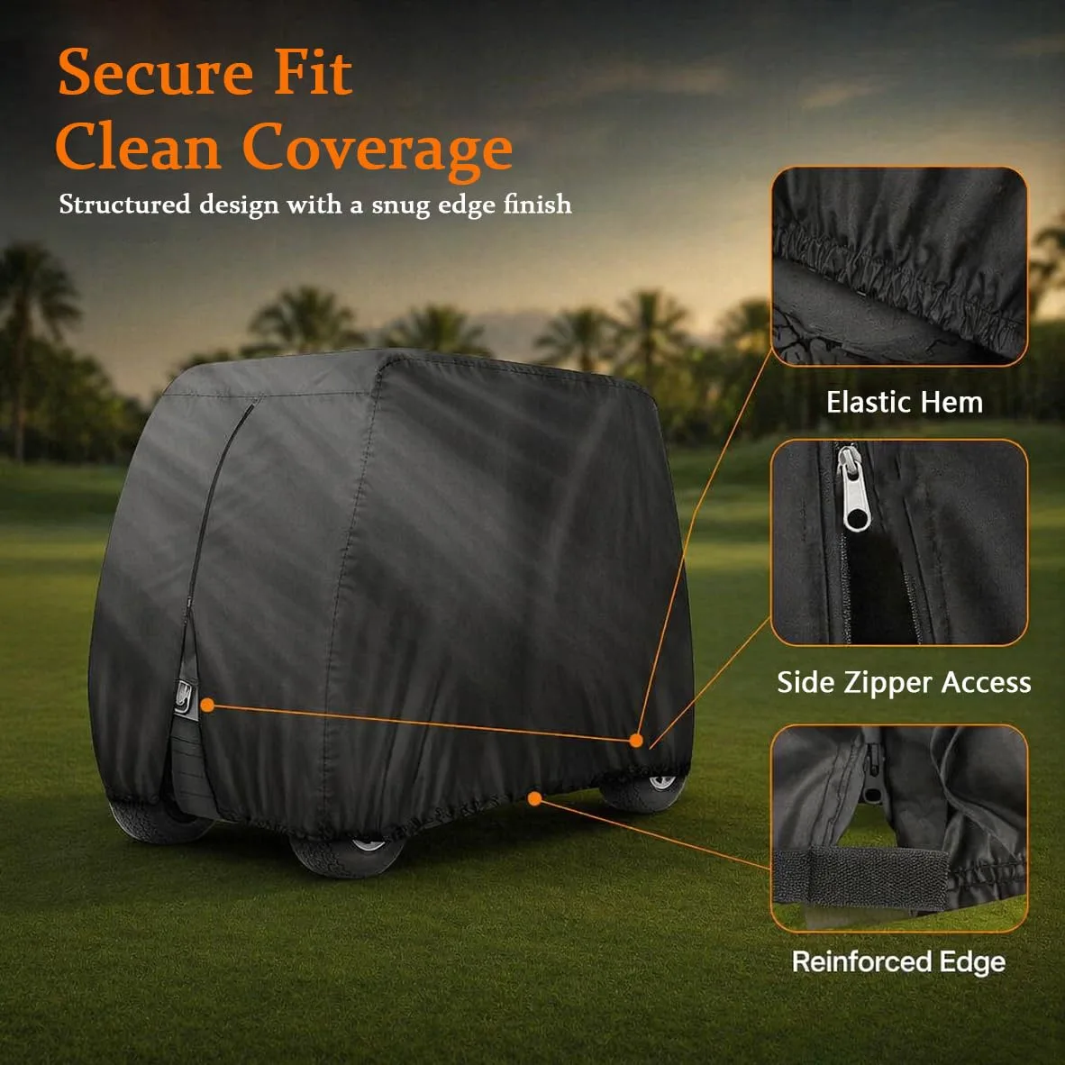 QLGVYGT Golf Cart Cover for Yamaha Drive2 4 Passenger 2018–2026 image 4