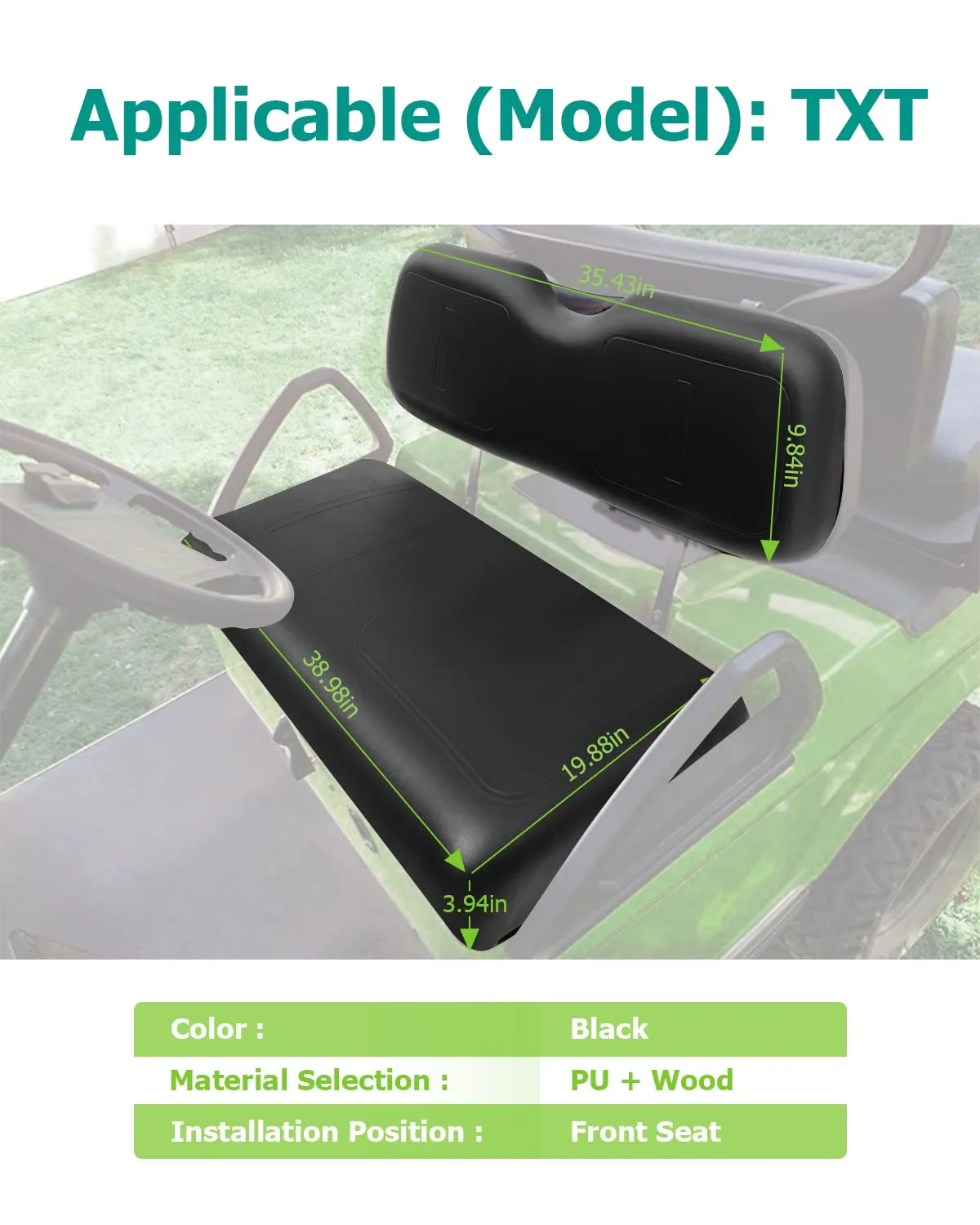 ILVGOLF Front Seat Cushions for E-Z-GO TXT 1994-2013 image 2