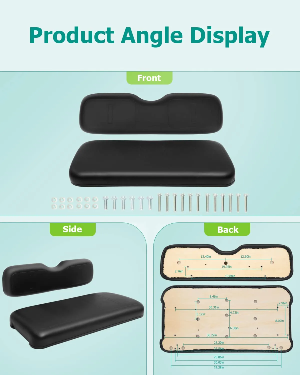 ILVGOLF Front Seat Cushions for E-Z-GO TXT 1994-2013 image 3