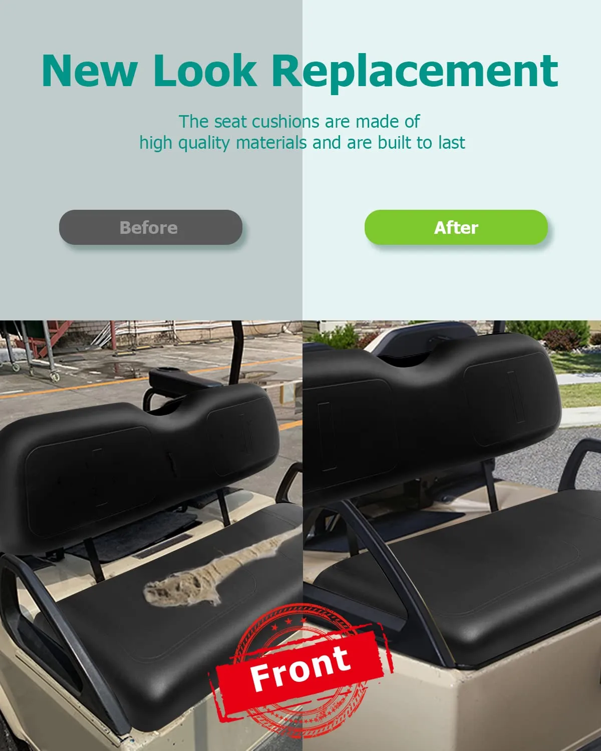 ILVGOLF Front Seat Cushions for E-Z-GO TXT 1994-2013 image 4