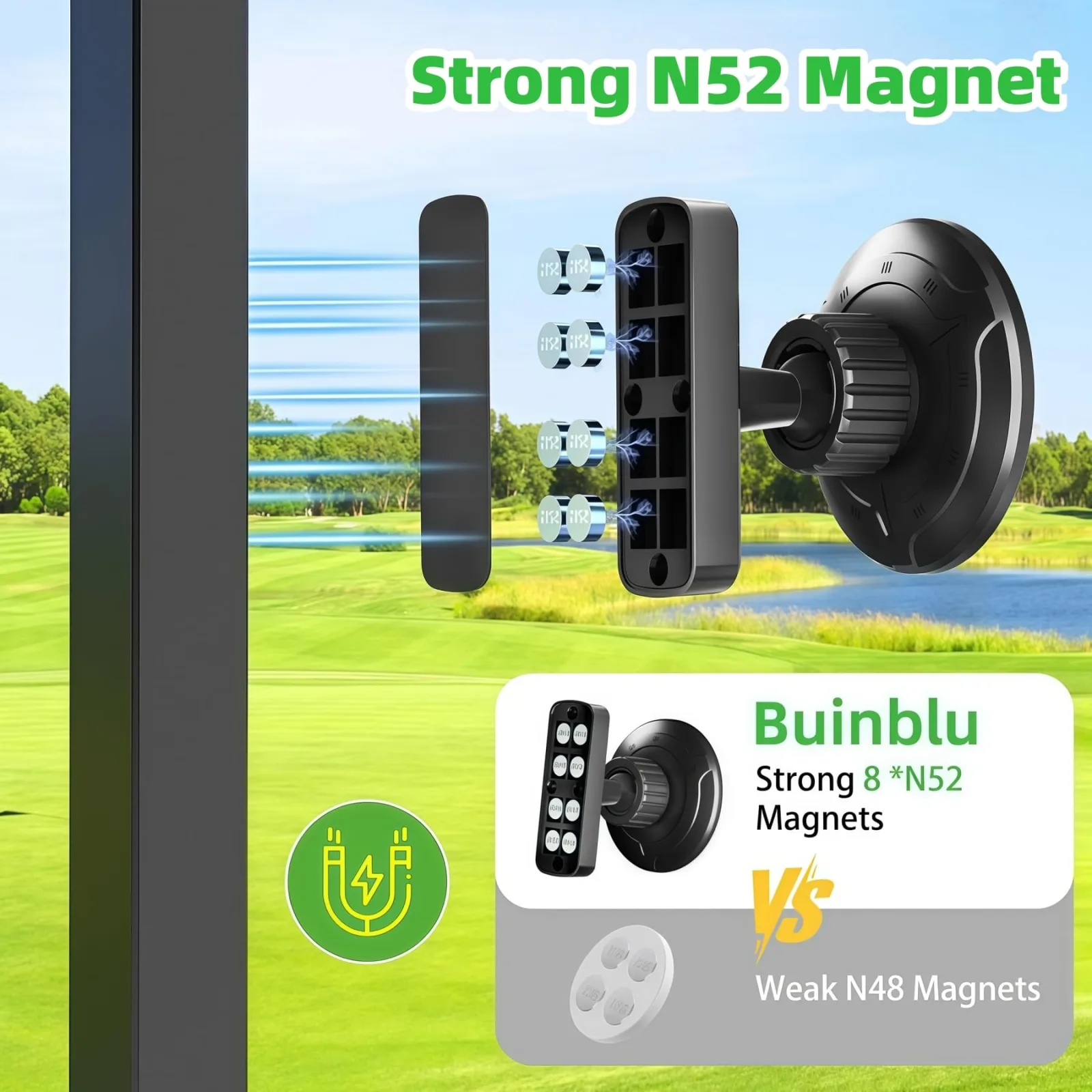 Gorilla Magnetic Golf Cart Phone Holder for iPhone 12–17 image 3