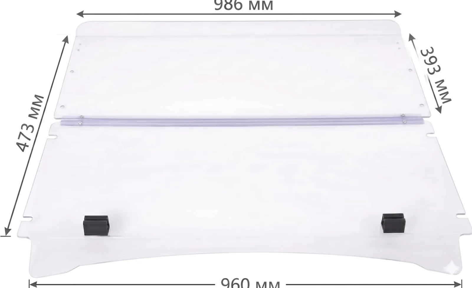 HECASA MO-5726 Clear Windshield for ICON Golf Carts image 2