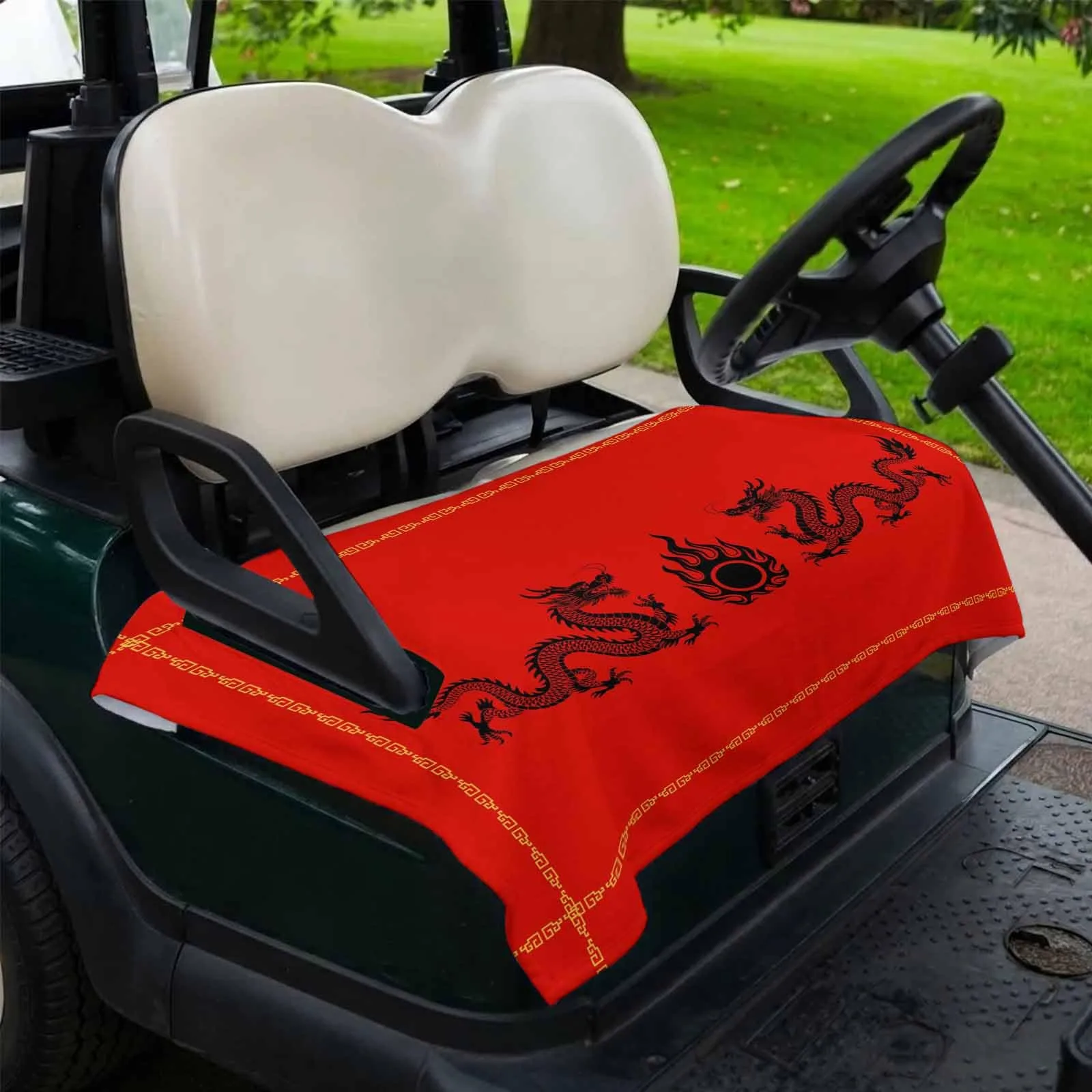 Trosturdspn Golf Cart Seat Cover Blanket, Red, 51 x 31 in