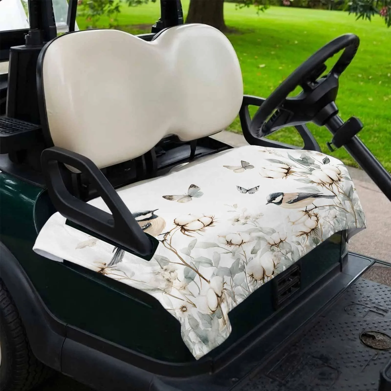 DecorLovee 51 x 31 in Microfiber Golf Cart Seat Cover Towel – Green image 2