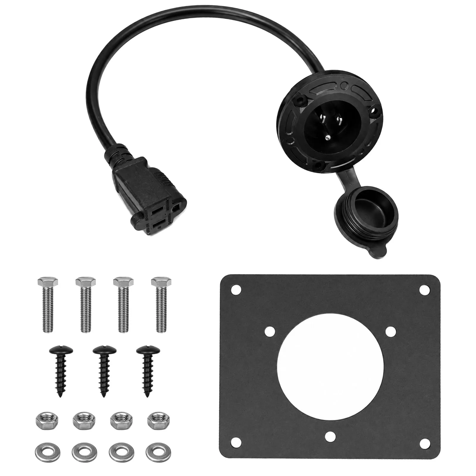 CRESCENTURE Golf Cart Charger Port Adapter 120V