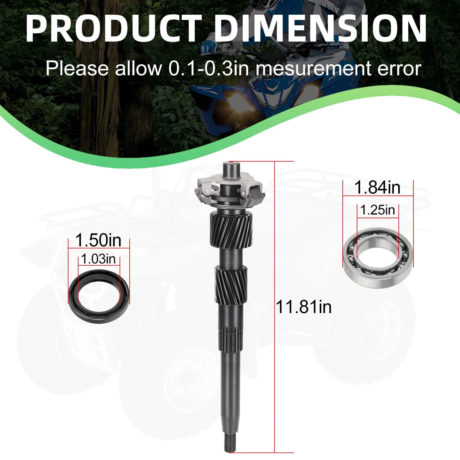 Zozoye Yamaha Rear End Input Shaft Kit JN3-G6320-01-00 image 4