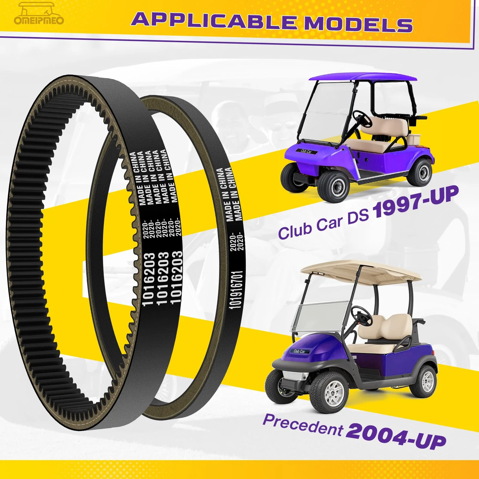 OMEIPMEO Club Car DS/Precedent Gas Belt Kit image 2