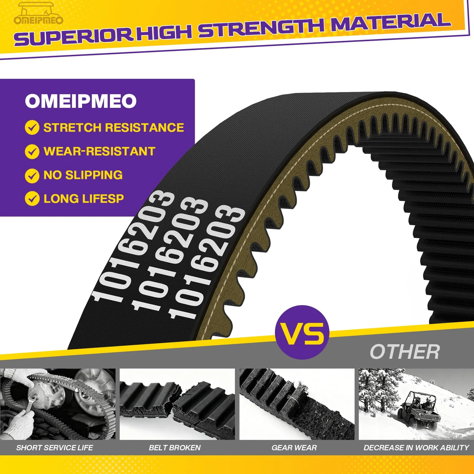 OMEIPMEO Club Car DS/Precedent Gas Belt Kit image 4