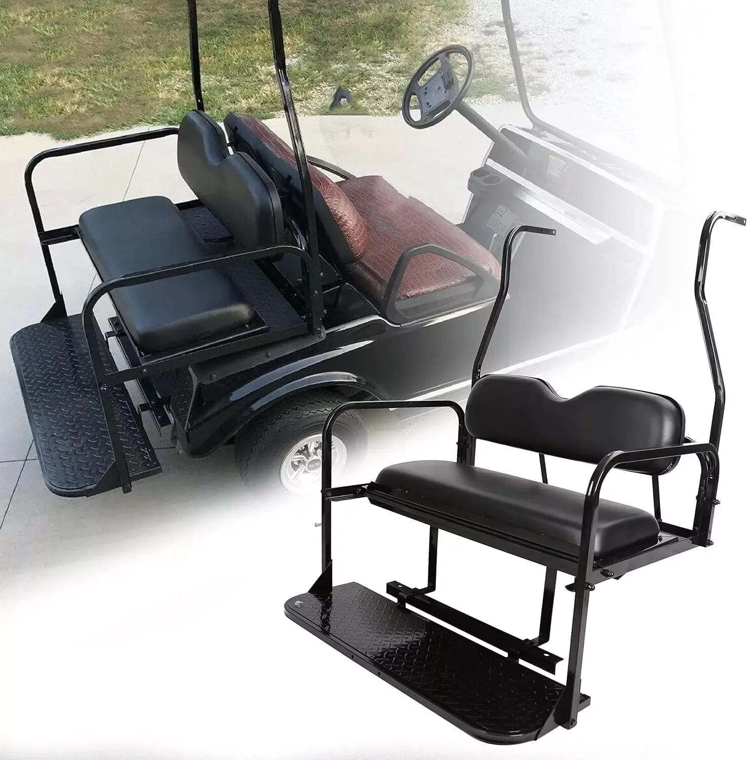 YHNNH Folding Tonneau Cover Kit for Club Car DS 2000-2013 image 3