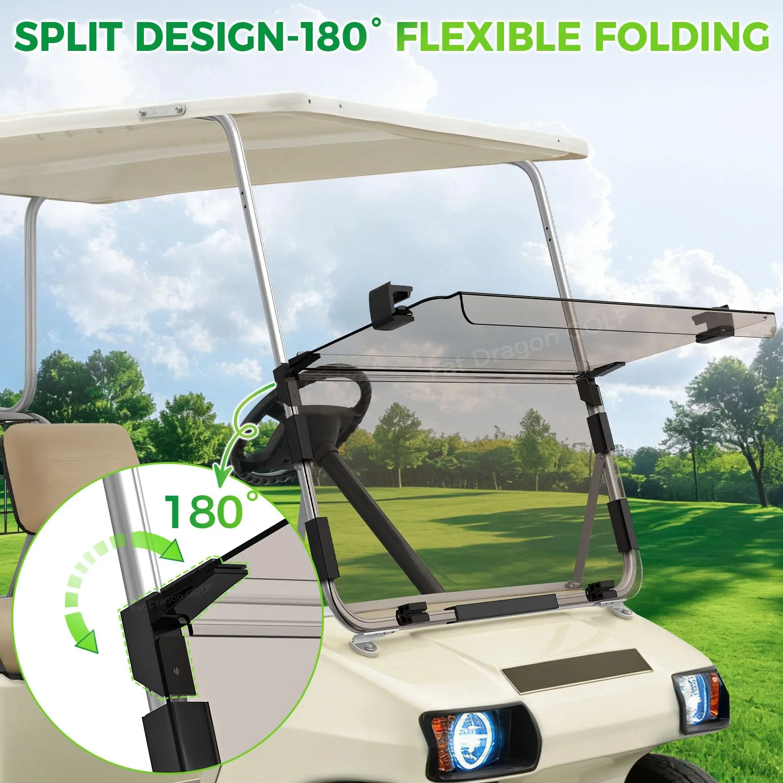 Panglong FDG-199 Tinted Windshield for Club Car DS image 2