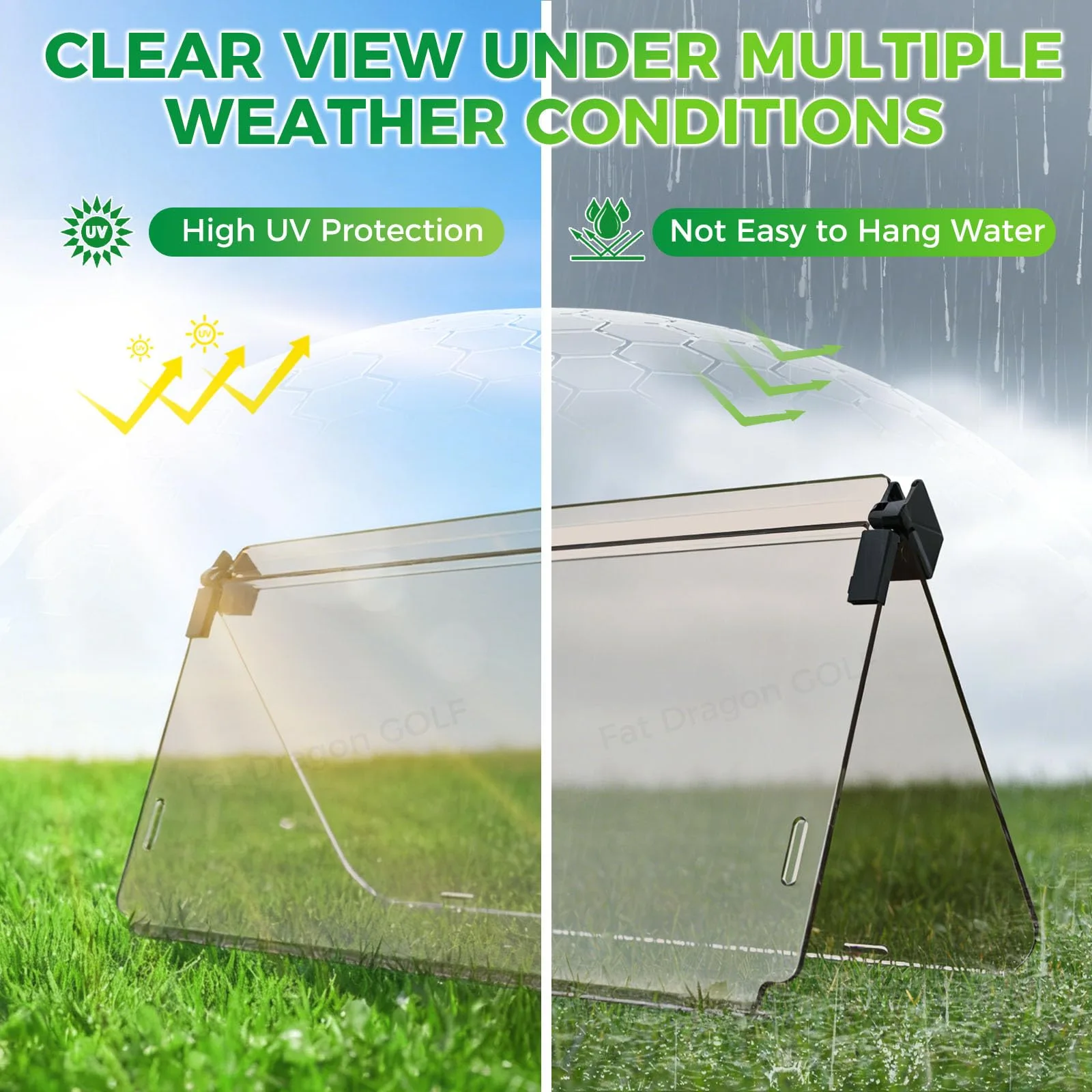 Panglong FDG-199 Tinted Windshield for Club Car DS image 3