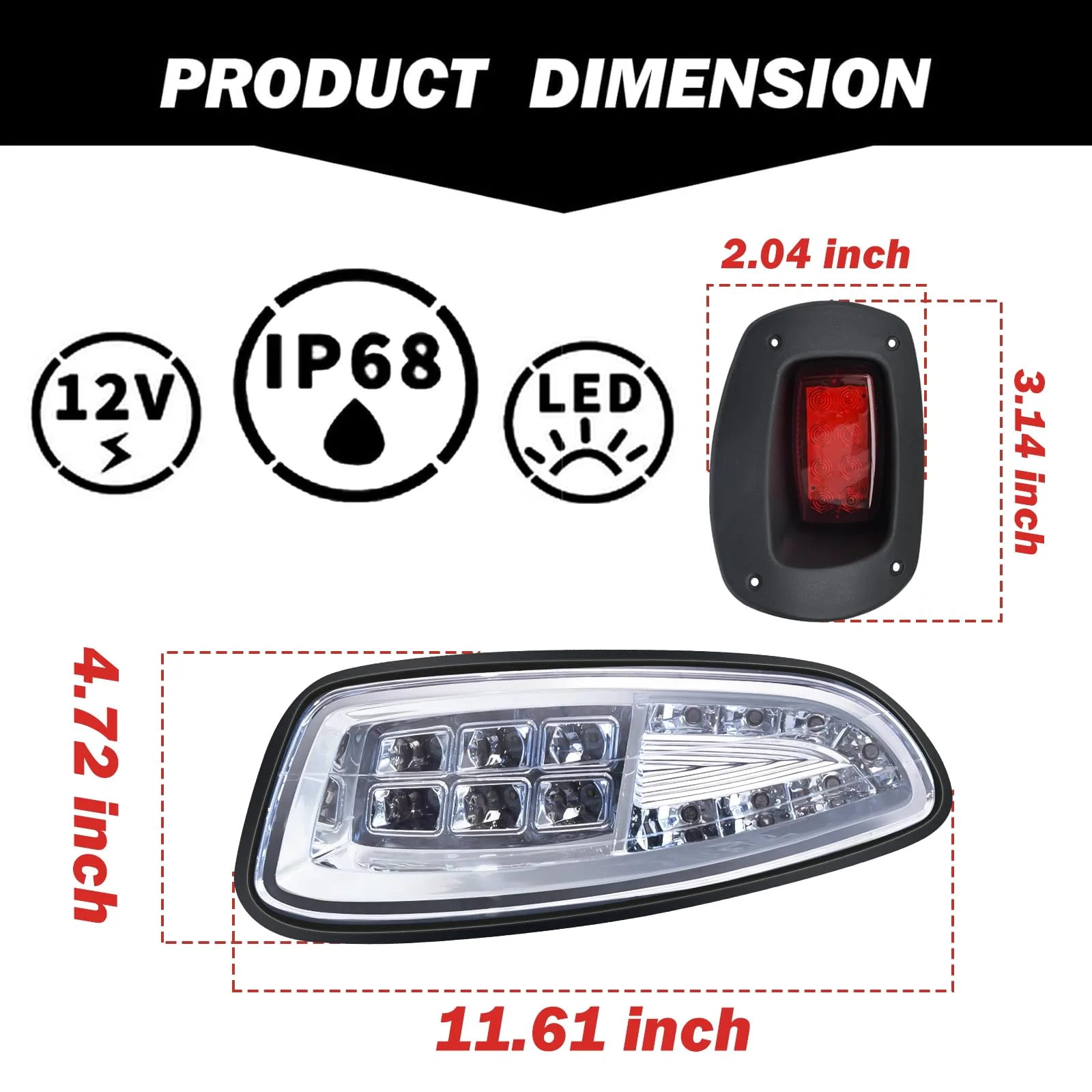 Orle Oko LED Head and Tail Light Kit for E-Z-GO RXV image 2