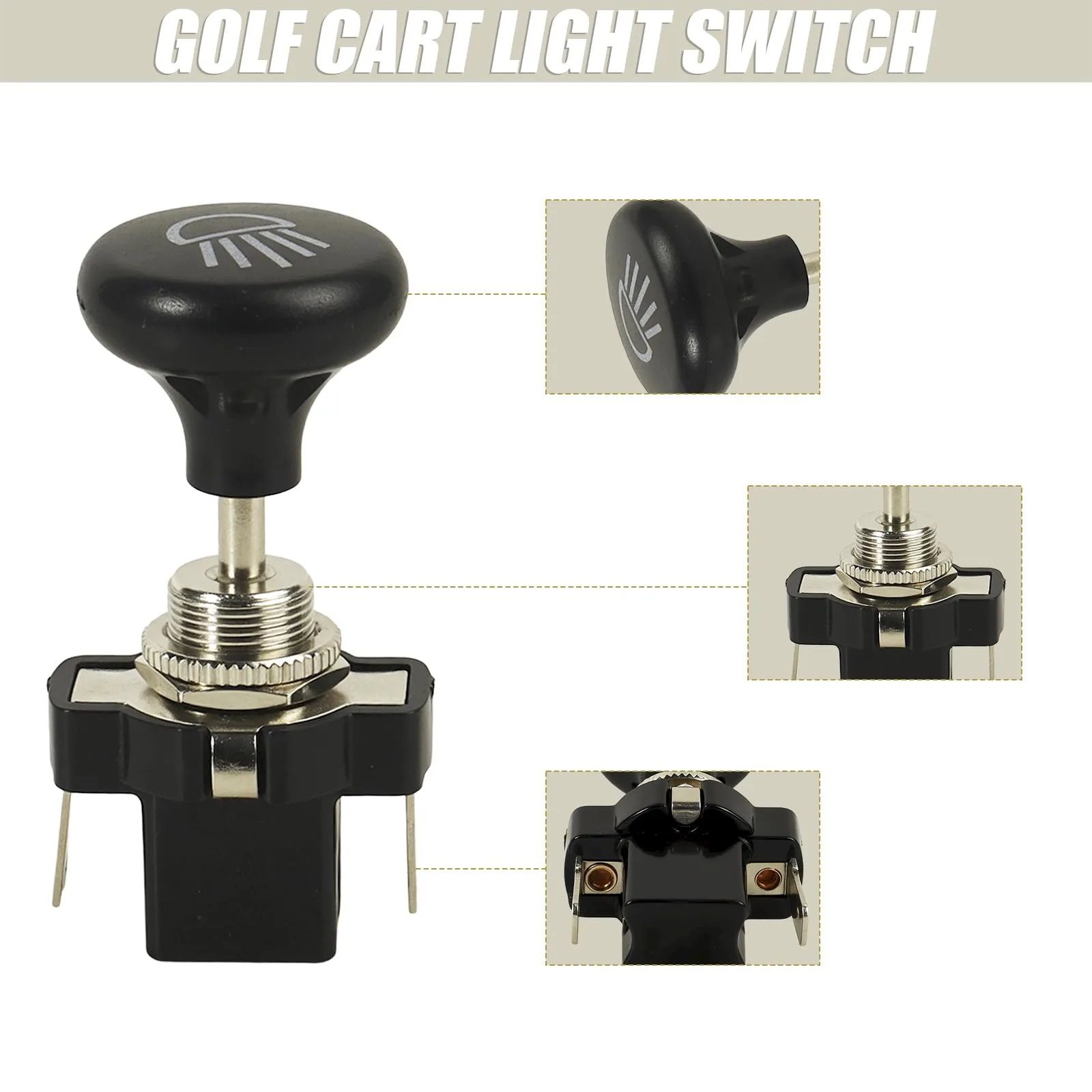 HOGUCAL Universal Golf Cart Light Switch, OEM 4034 image 2