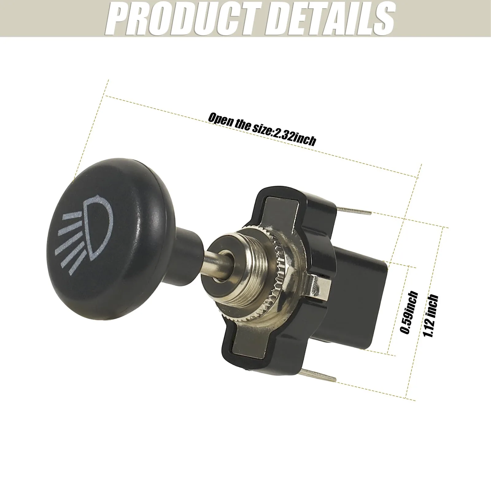 HOGUCAL Universal Golf Cart Light Switch, OEM 4034 image 3