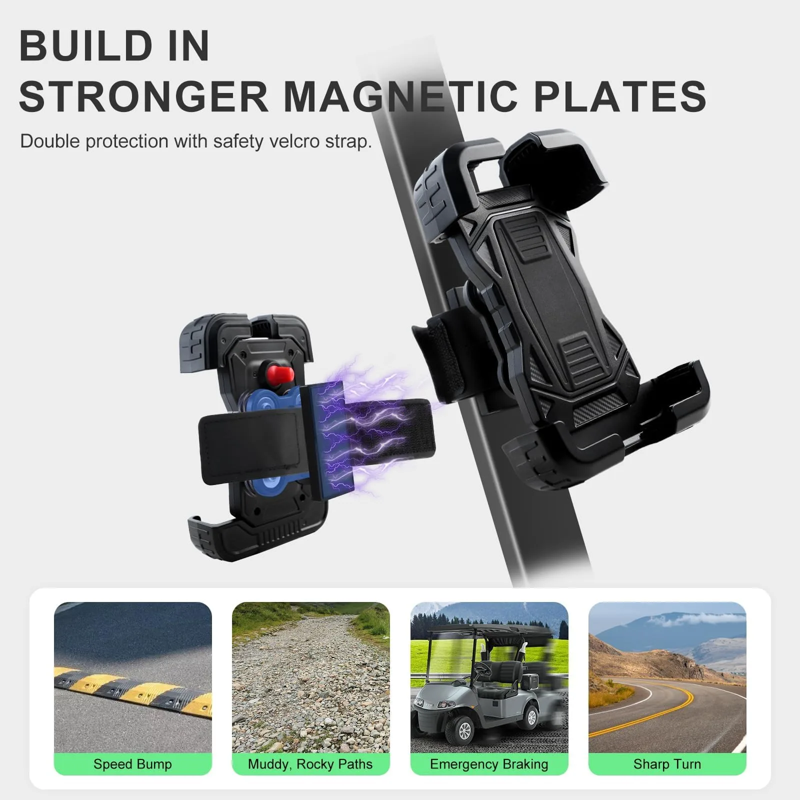 iLSKW Magnetic Golf Cart Phone Holder for EZGO and Yamaha image 2