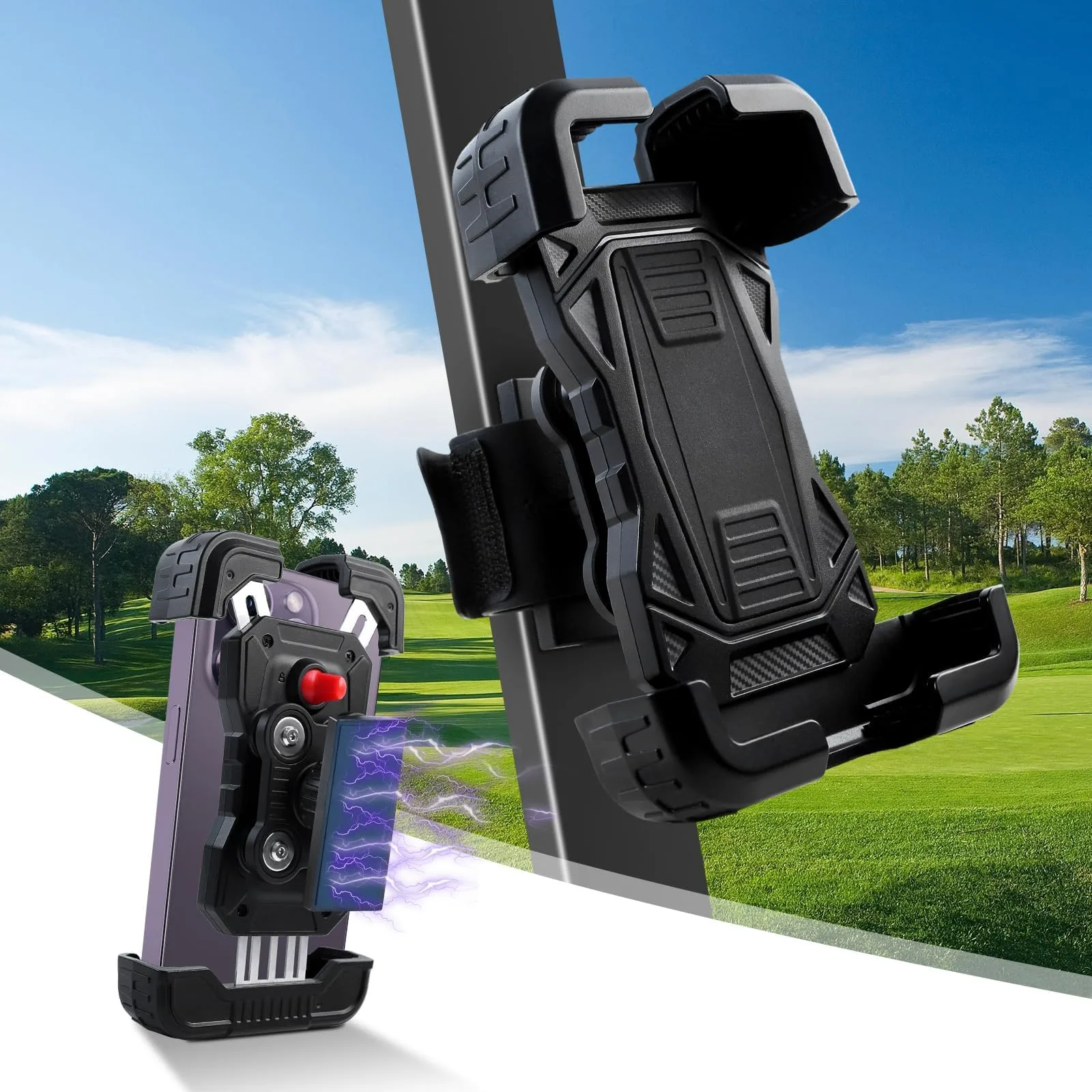 iLSKW Magnetic Golf Cart Phone Holder for EZGO and Yamaha