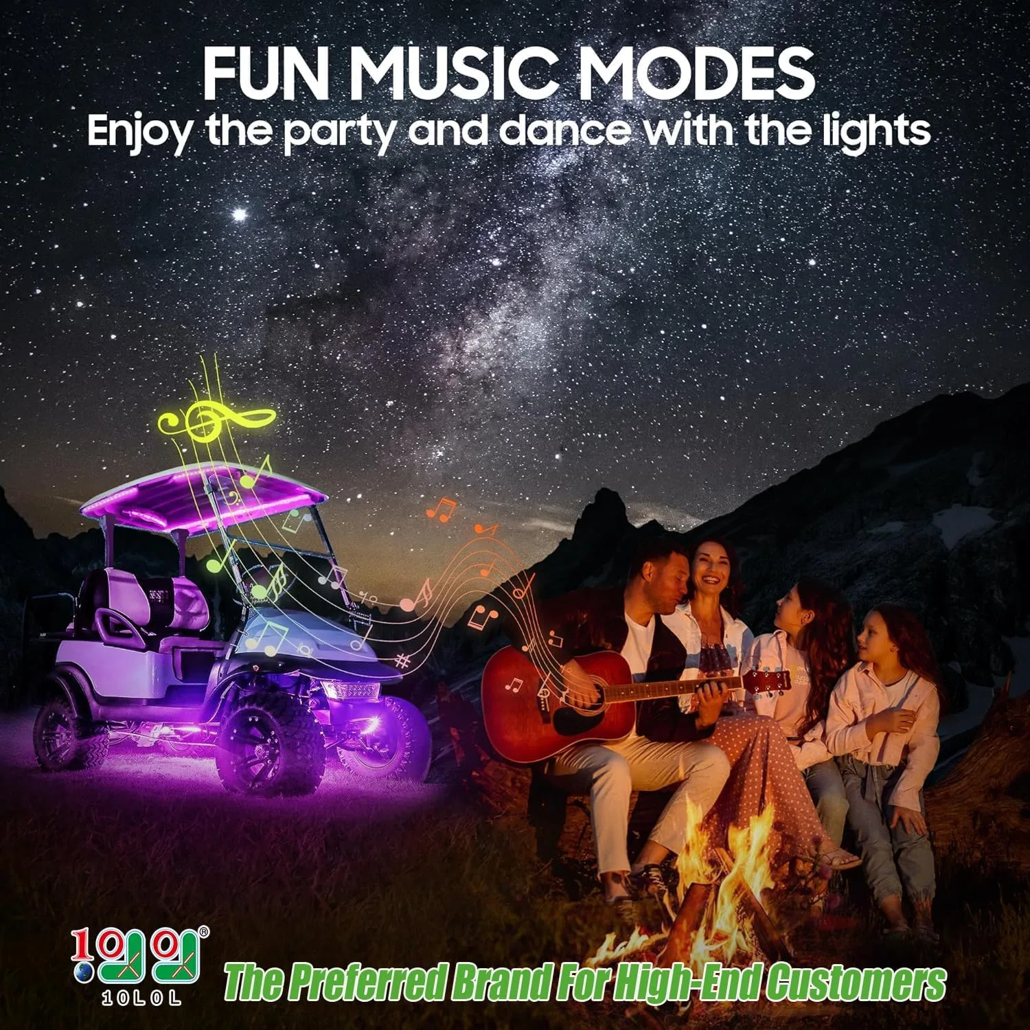 10L0L Golf Cart Underglow LED Light Kit QHCA-F79-L-C image 2