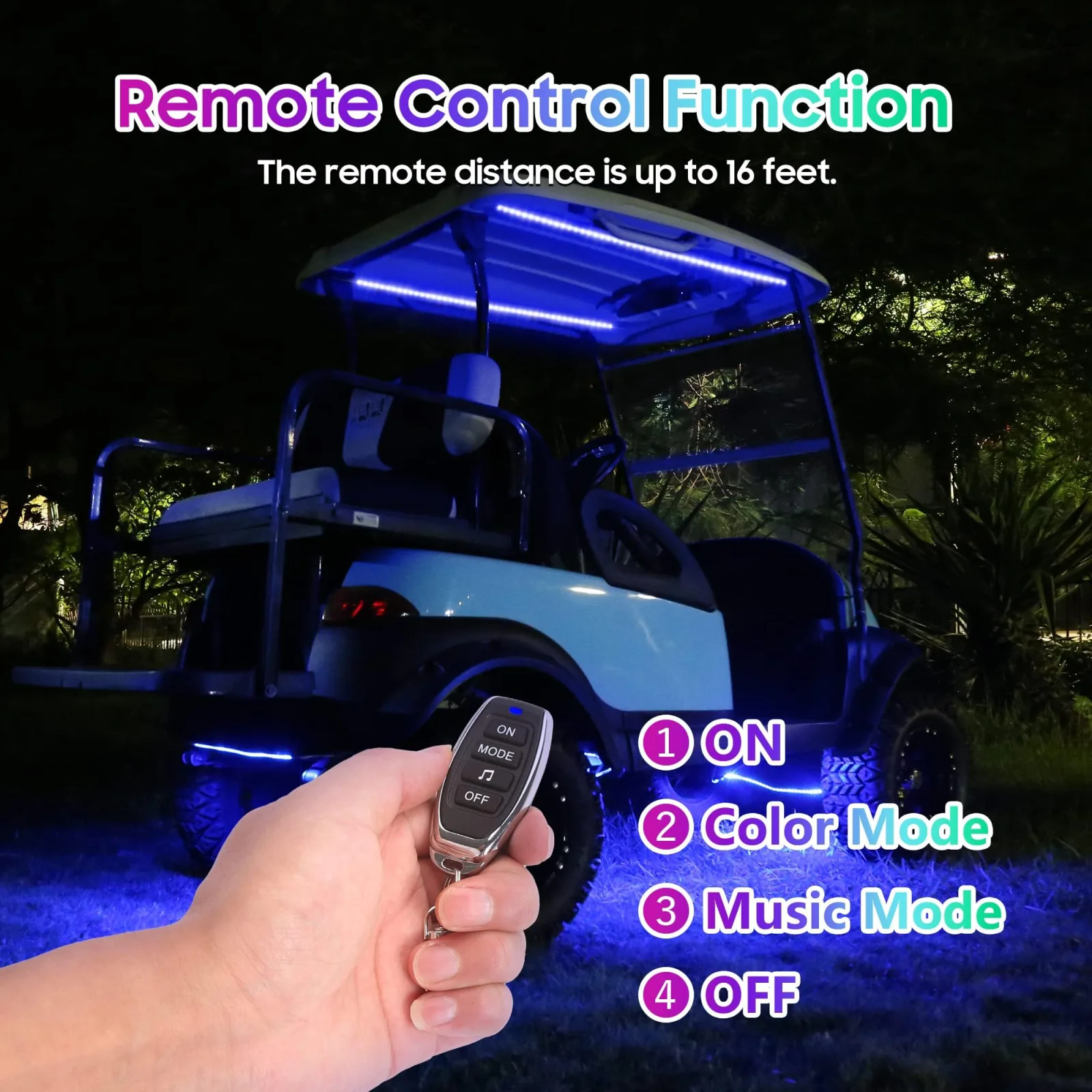 10L0L Golf Cart Underglow LED Light Kit QHCA-F79-L-C image 3