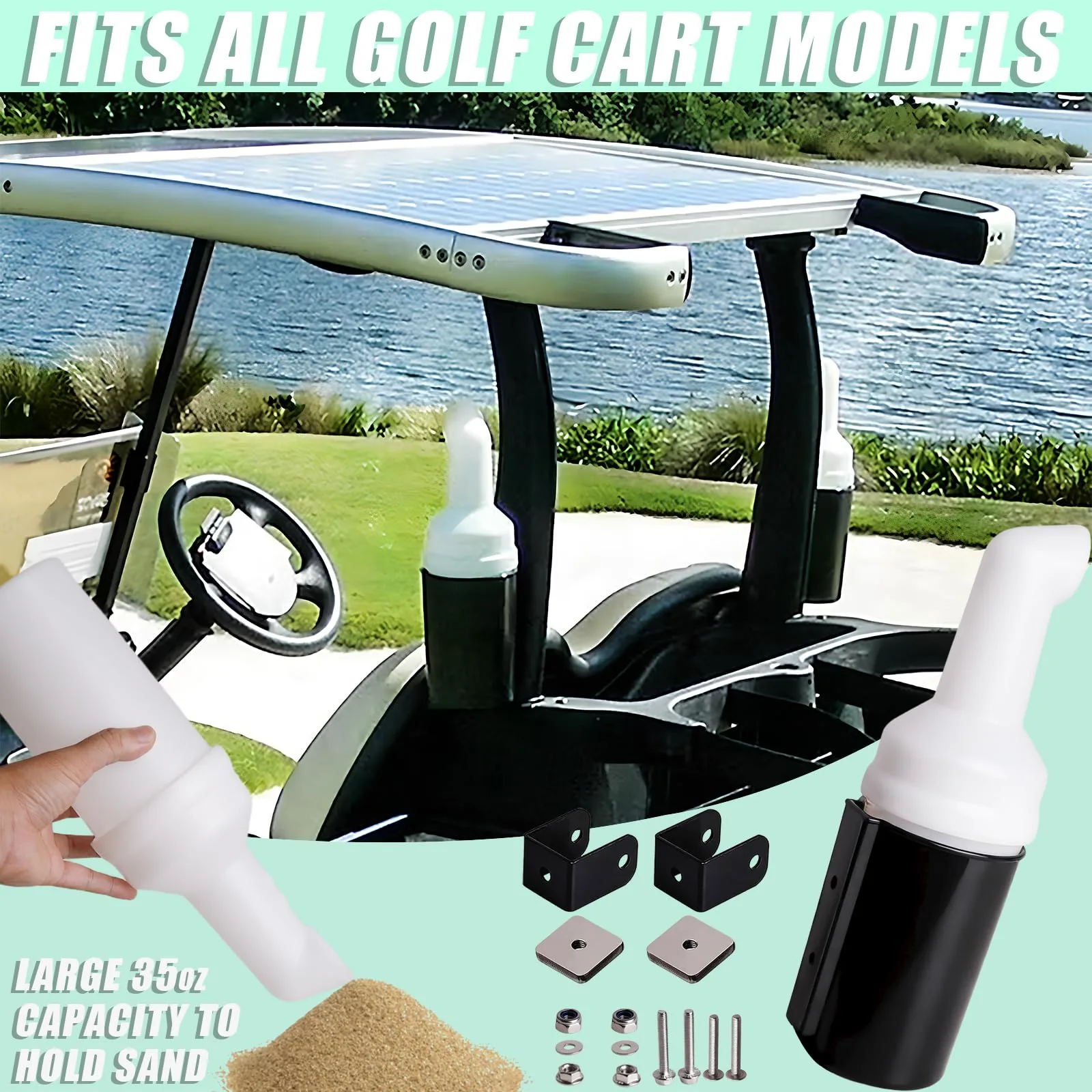 HOGUCAL 35 oz Golf Cart Sand Bottle Holder image 4