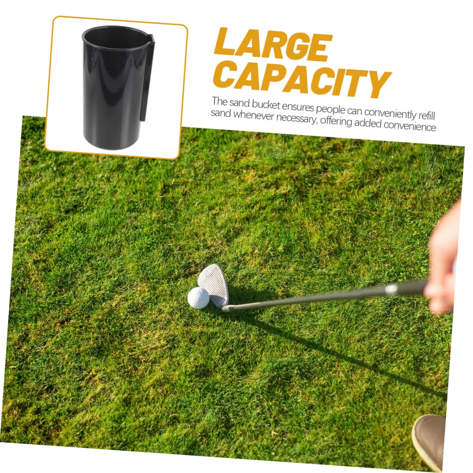 POPETPOP Golf Cart Sand Bottle Holder, Black Plastic image 4