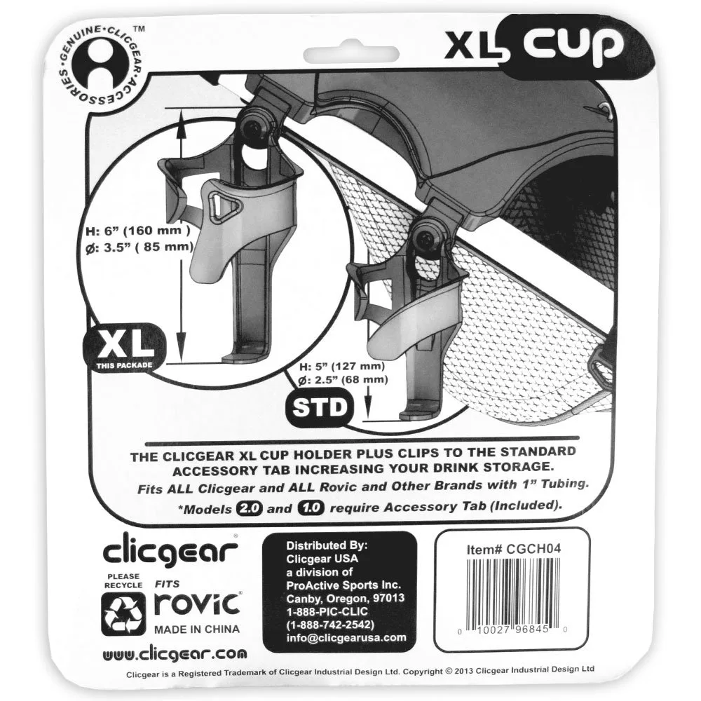 Clicgear XL Cup Holder Plus Black TRCCABHXL image 3