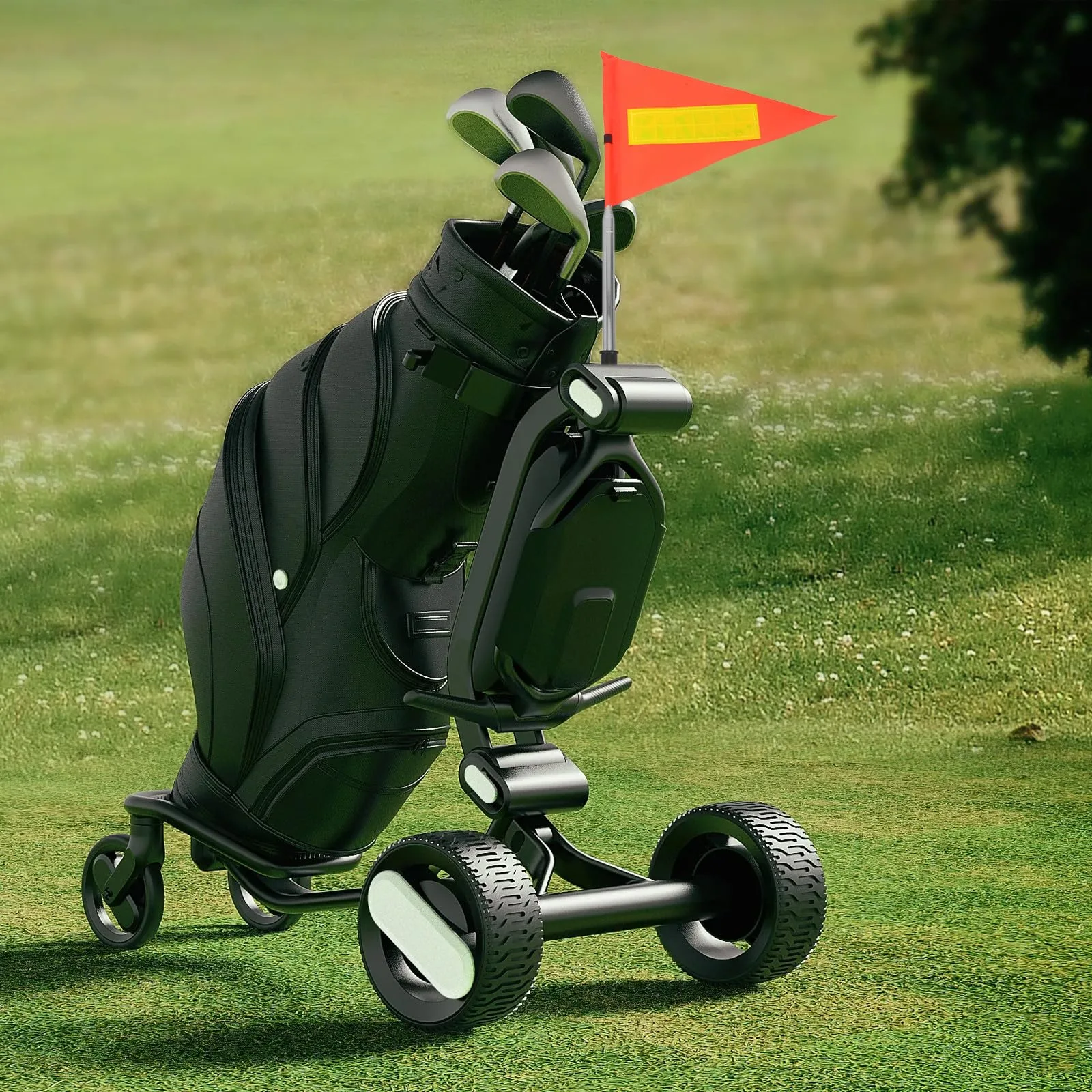 DOITOOL Reflective Golf Cart Safety Flag with Telescopic Pole image 2