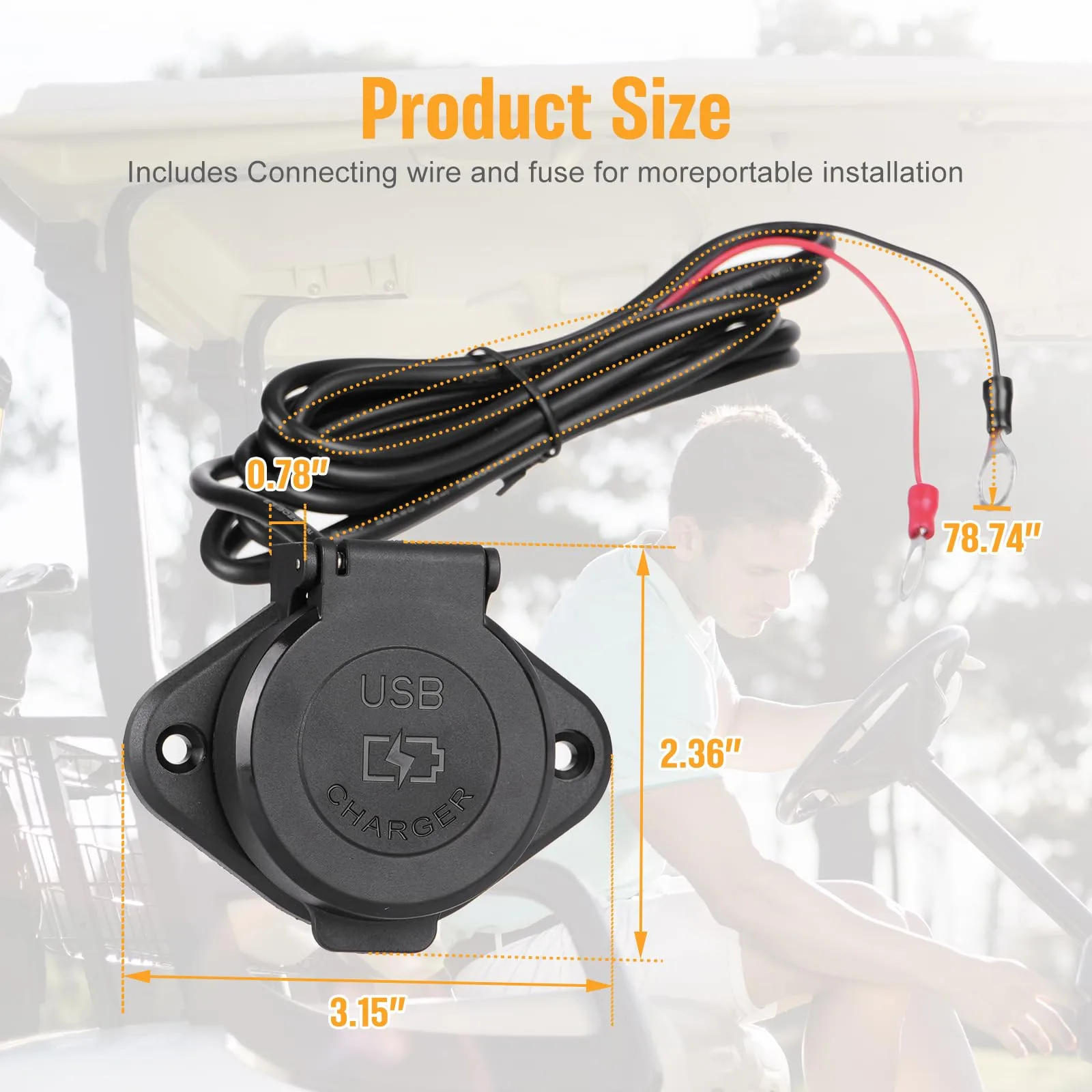 UYA UYA-21291 12–84V Dual USB Charger PD3.0 & QC3.0 for Club Car image 2