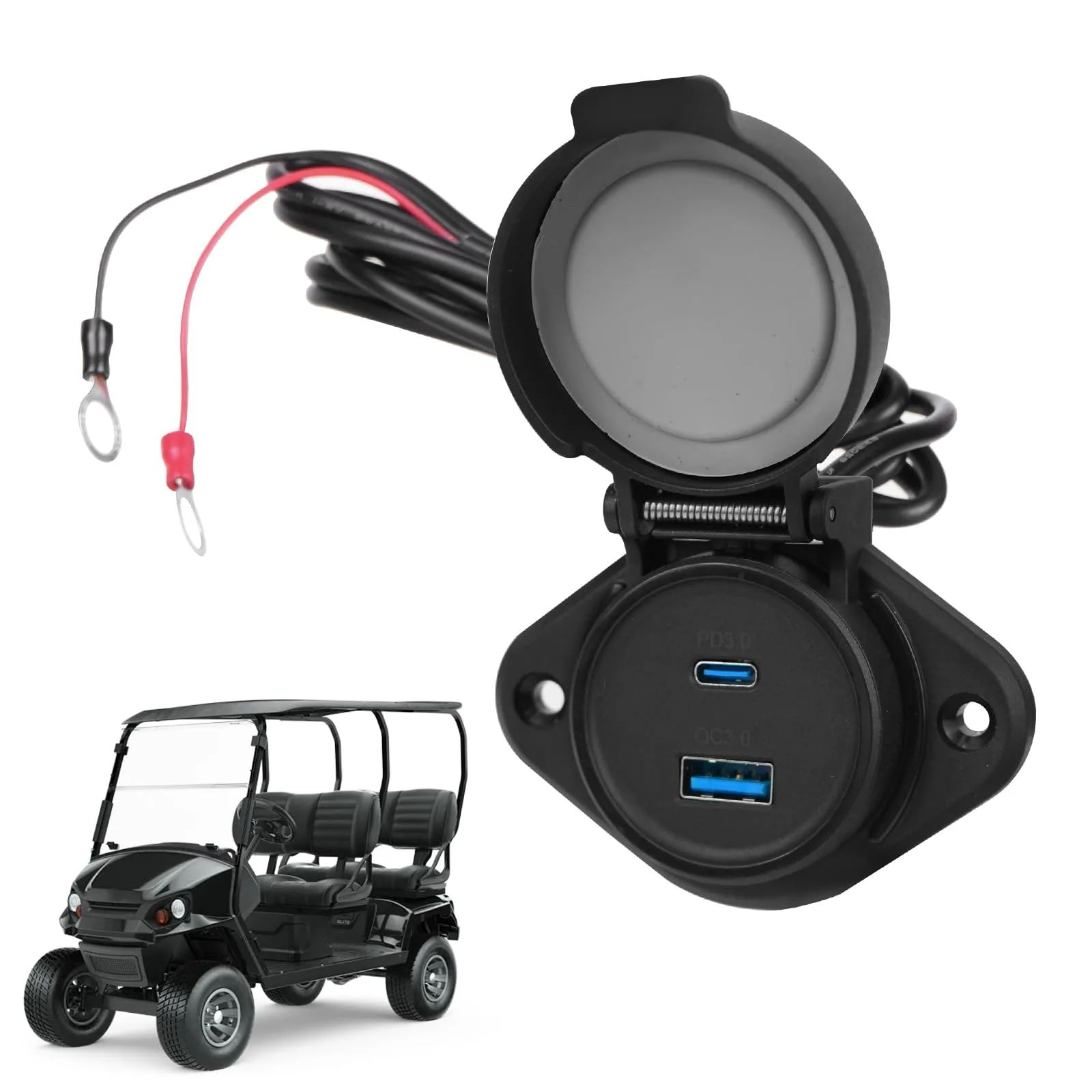 UYA UYA-21291 12–84V Dual USB Charger PD3.0 & QC3.0 for Club Car