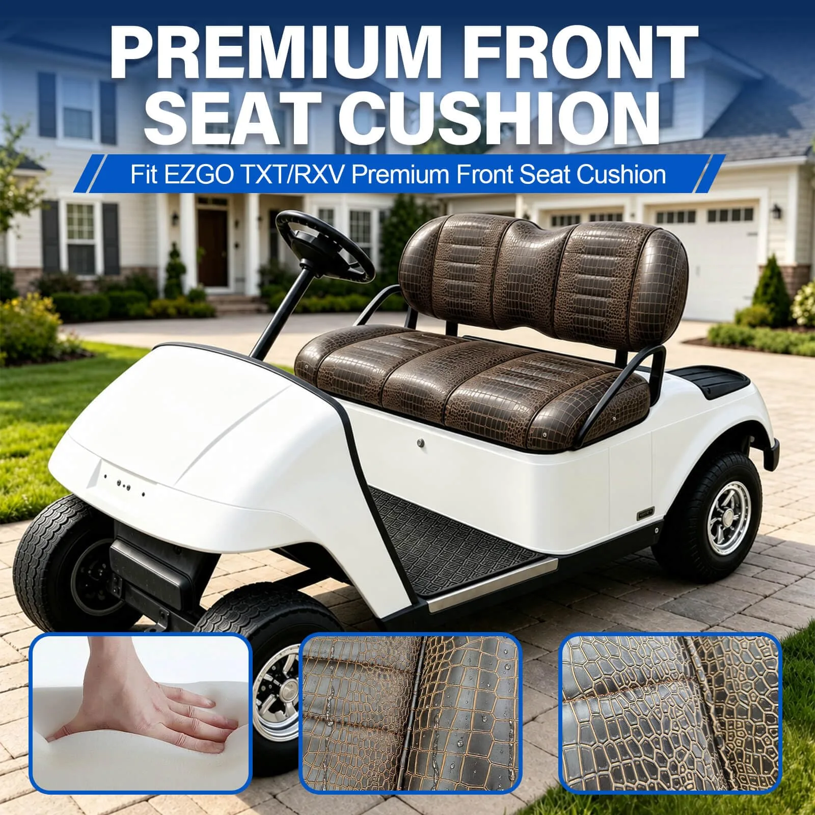NOKINS Front Seat Cushion Kit for E-Z-GO TXT and RXV image 3