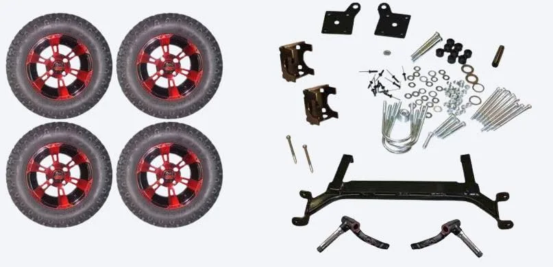 3G 4-Inch Lift Kit with 12-Inch Wheels for EZGO TXT