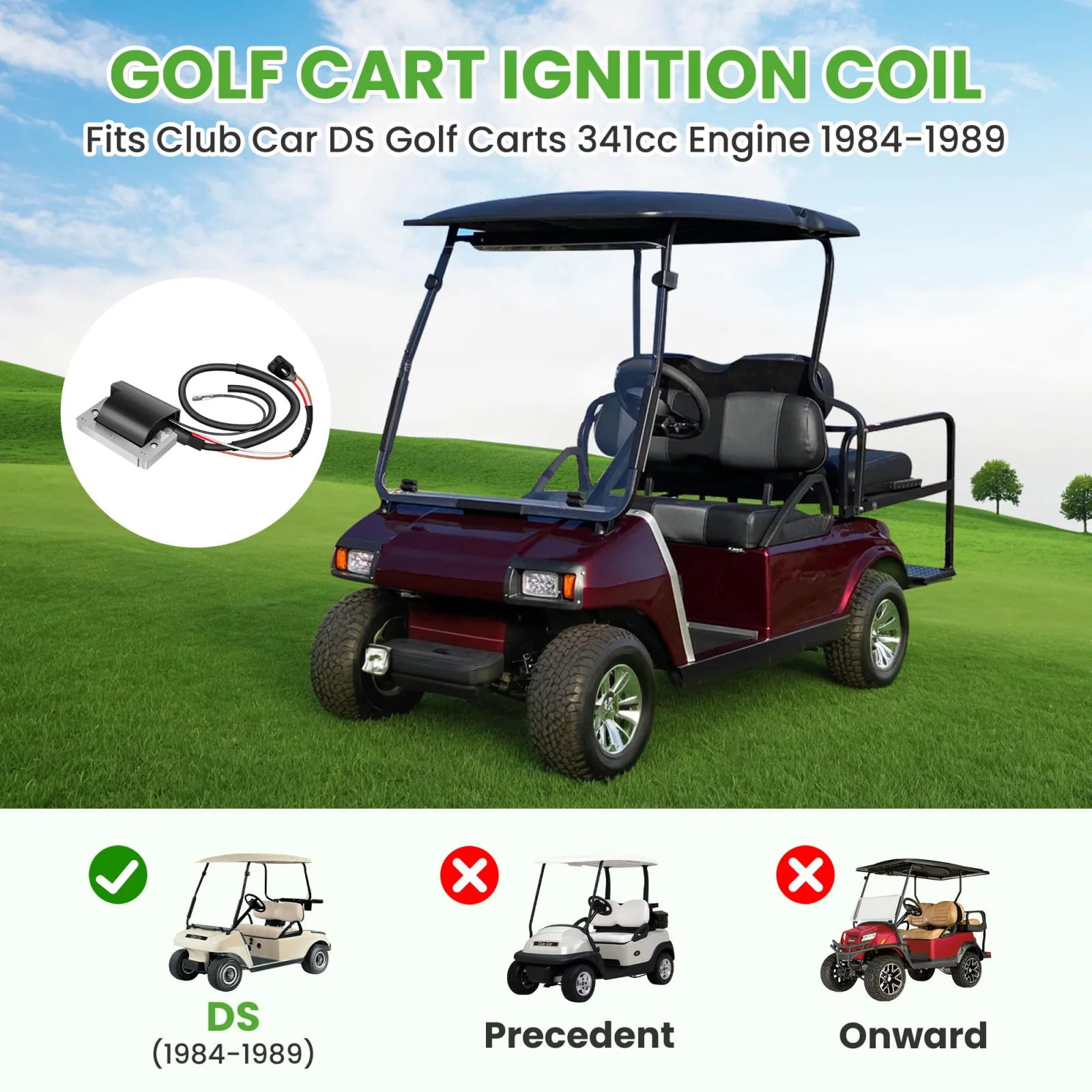 10L0L Ignition Coil for Club Car DS 1984-1989 image 3