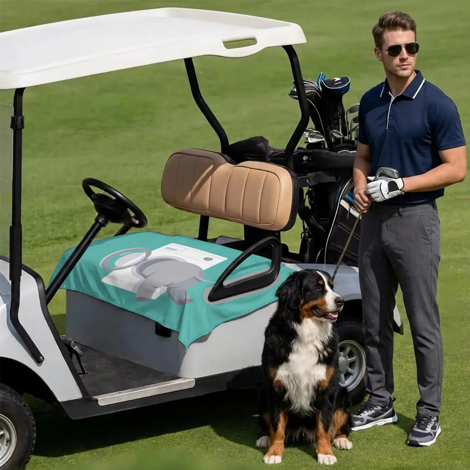 DecorLovee Golf Cart Seat Cover for 2-Seater Carts image 3