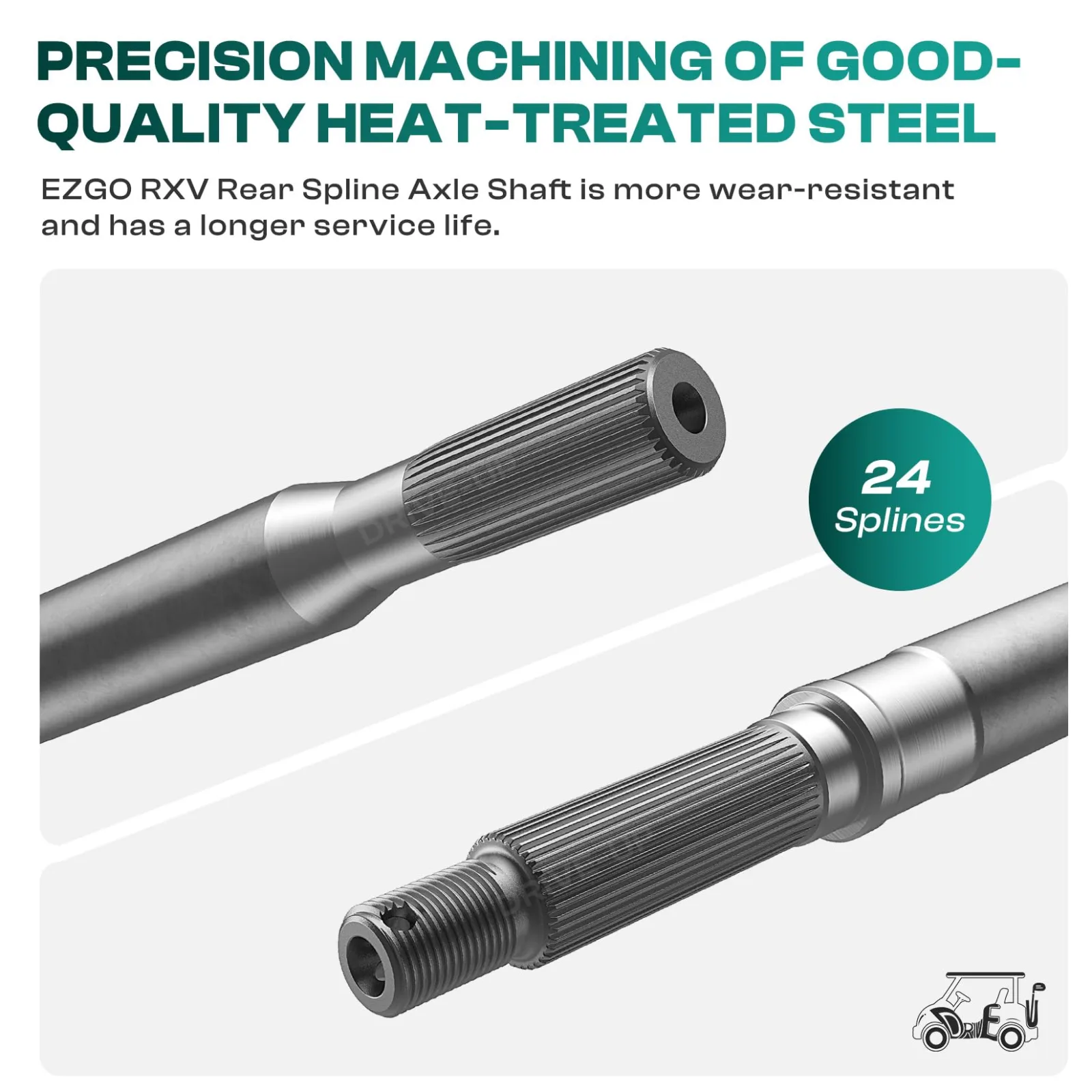 DRIVE UP Rear Spline Axle Shaft for E-Z-GO RXV image 2