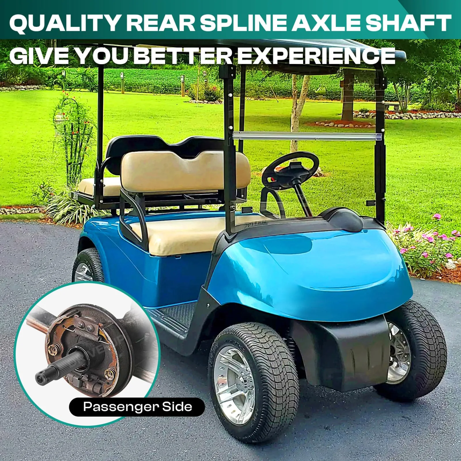 DRIVE UP Rear Spline Axle Shaft for E-Z-GO RXV image 4