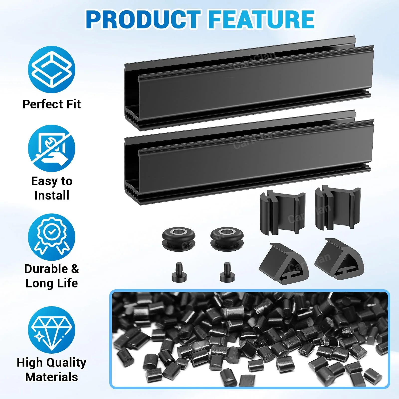 CartClan Windshield Sash Clips Kit for E-Z-GO RXV image 3