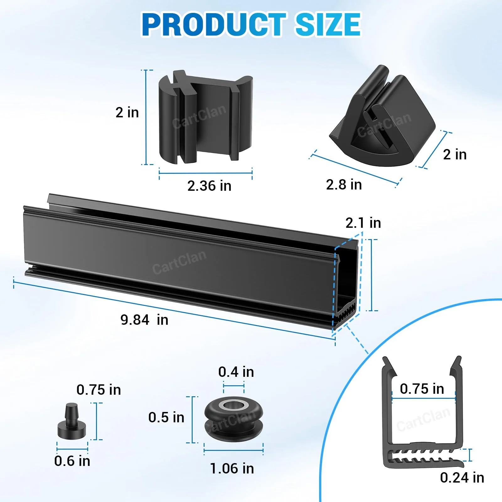 CartClan Windshield Sash Clips Kit for E-Z-GO RXV image 4