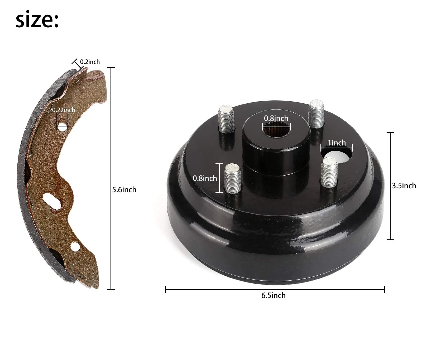 10L0L Brake Kit for 1996-Up E-Z-GO TXT Electric Carts image 2