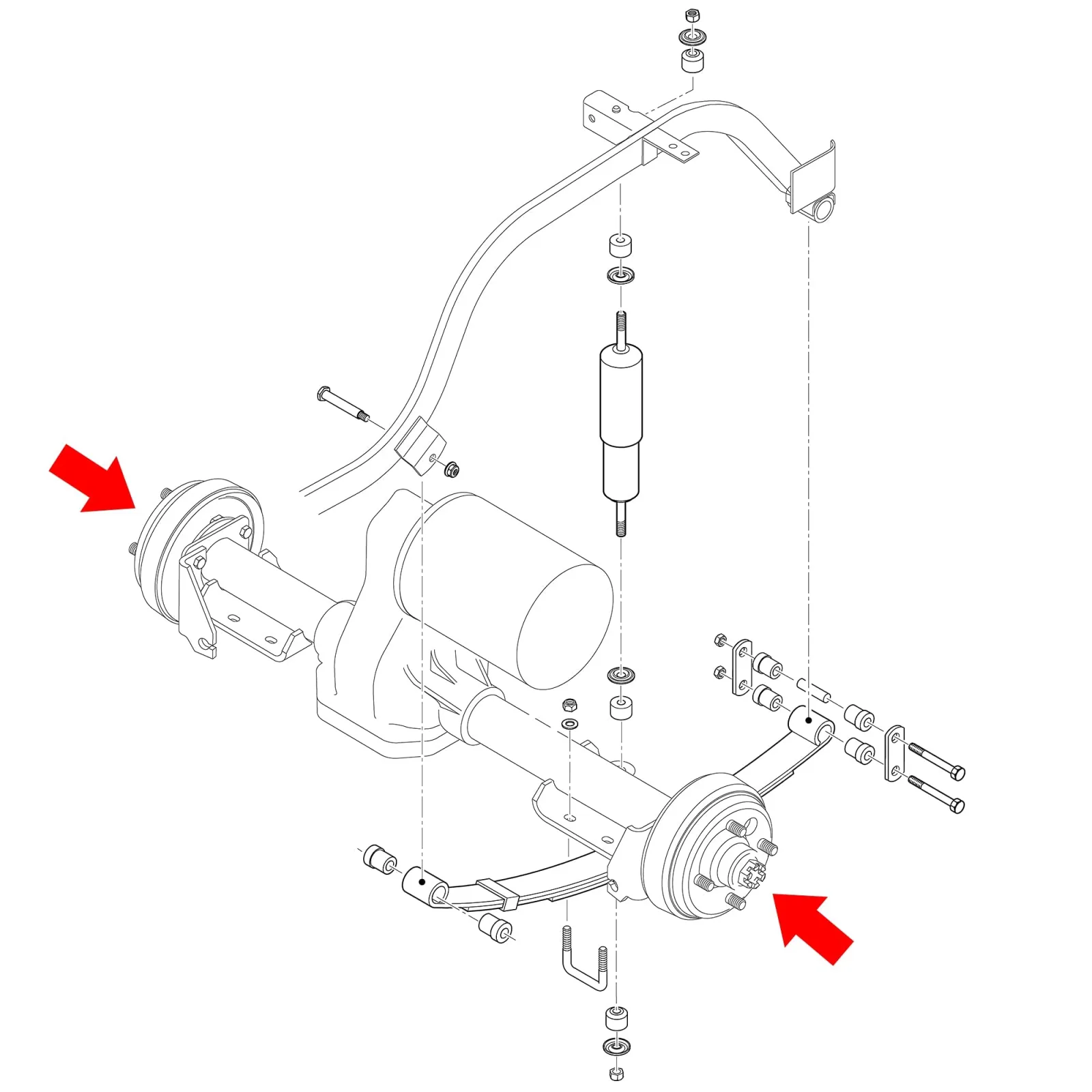 10L0L Brake Kit for 1996-Up E-Z-GO TXT Electric Carts image 4