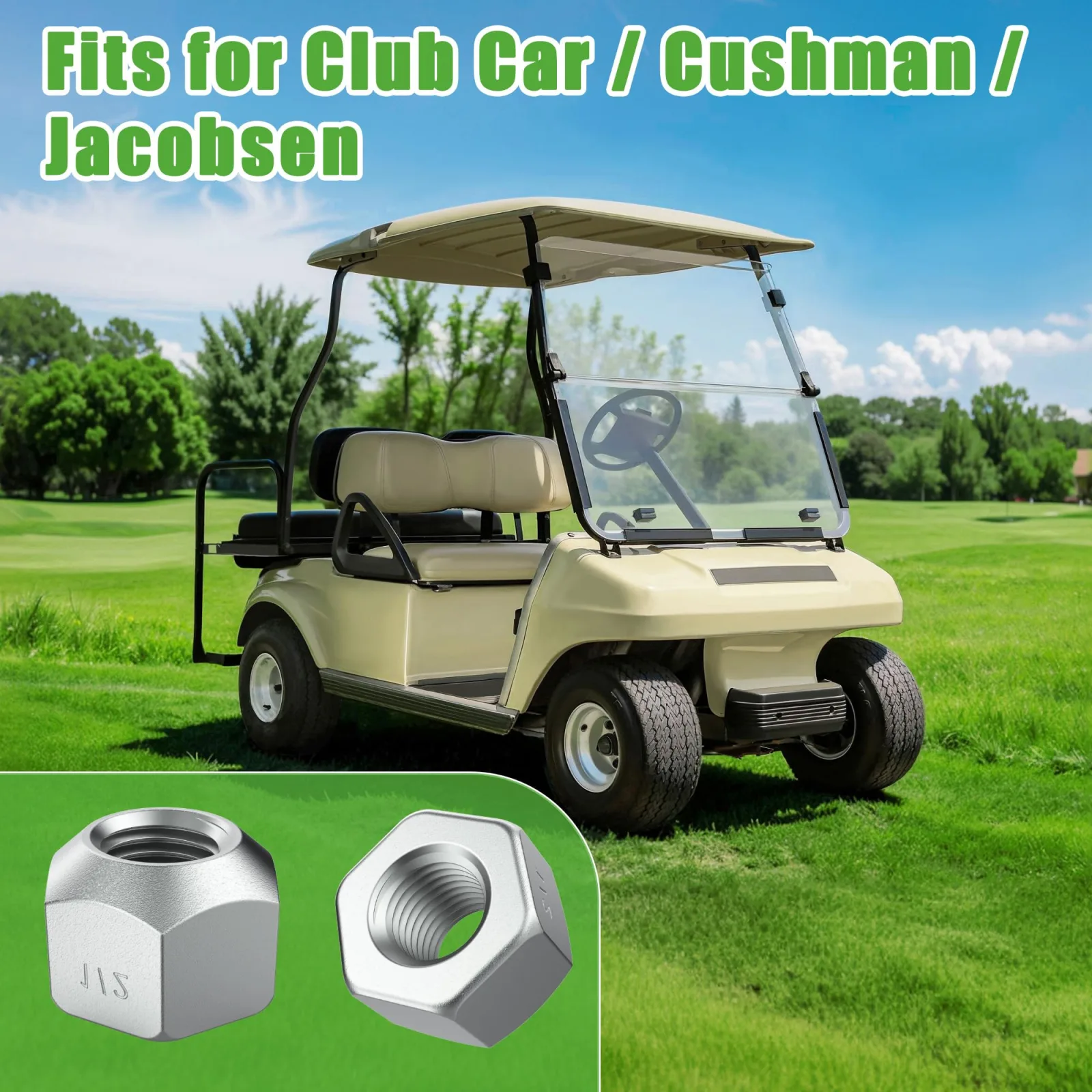 10L0L M12 Golf Cart Lug Nuts, 8-Piece Set image 3