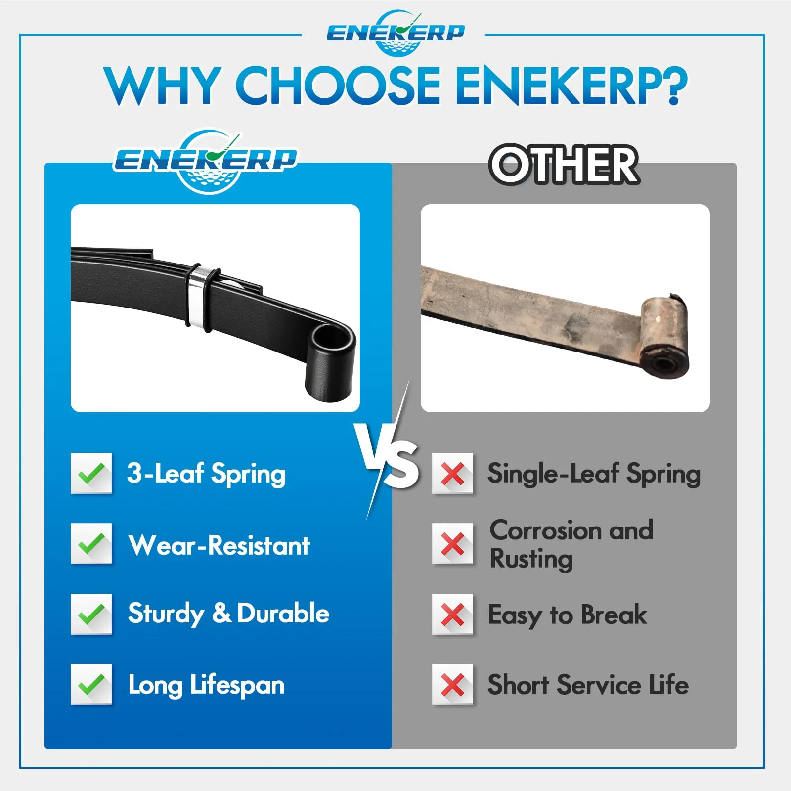 ENEKERP 3-Leaf Rear Spring Kit for Club Car DS image 4