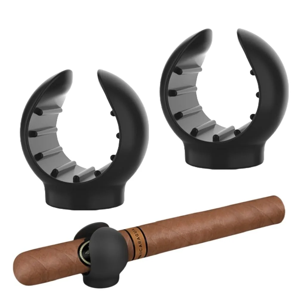 incockol Silicone Magnetic Slot-In Stogie Holder (Fits 45–52 Ring Gauge) — 2 Pack