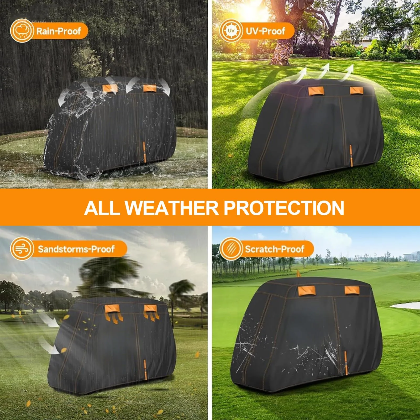 GTDYHJMK 420D Oxford Golf Cart Cover for Marshell D6 — MPN 57947_GTDYHJMK-15869759-EE image 3