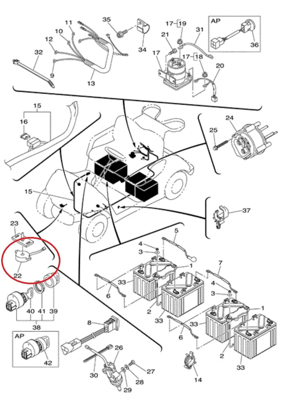 A.A Reverse Buzzer for Yamaha G11-G29 Golf Carts image 2