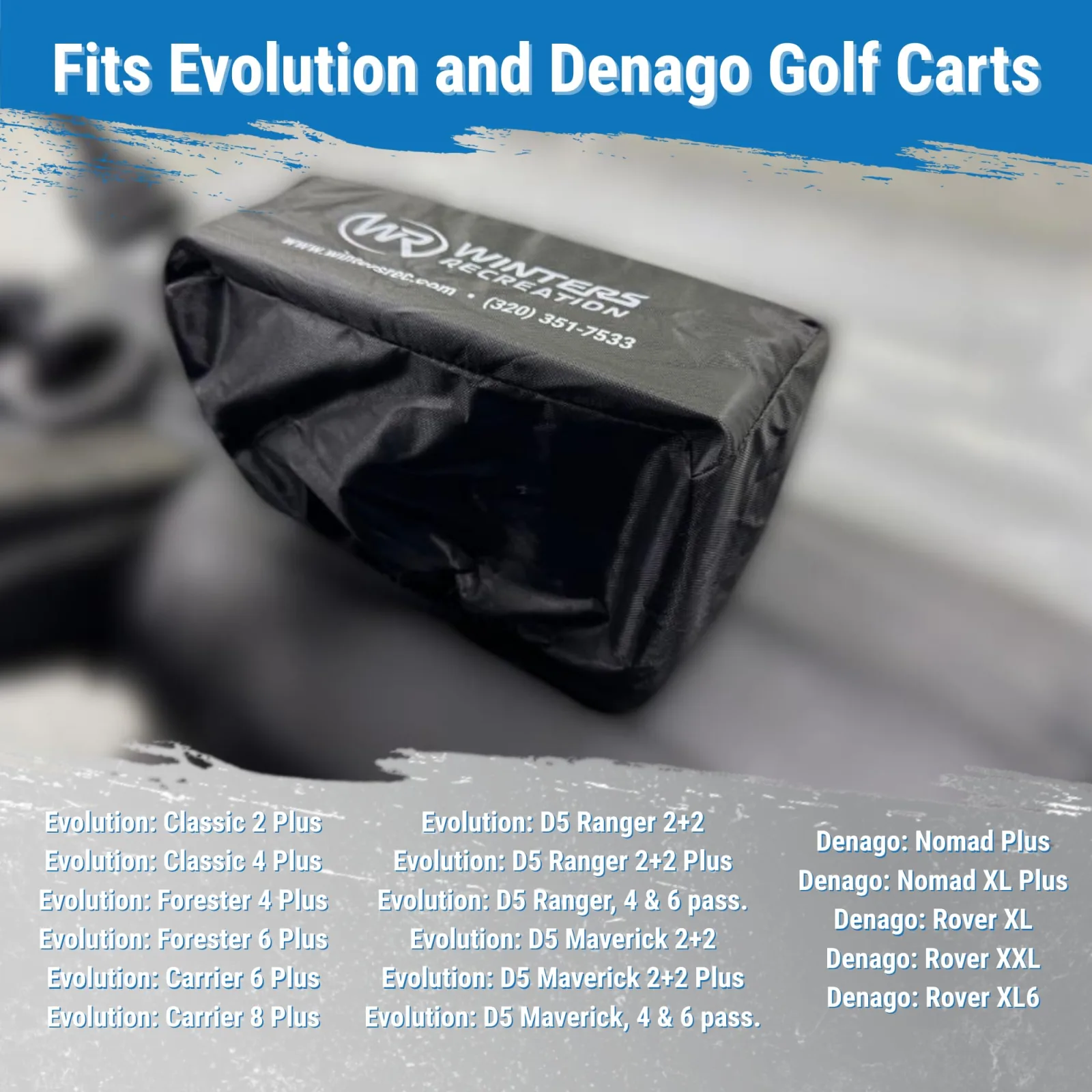 Evolution D-MAX Golf Cart Touchscreen Cover WR-EVO-SC image 3