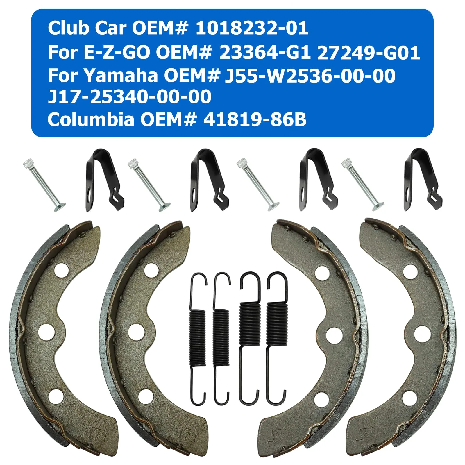 JAVIK Golf Cart Brake Shoes and Springs Kit image 3