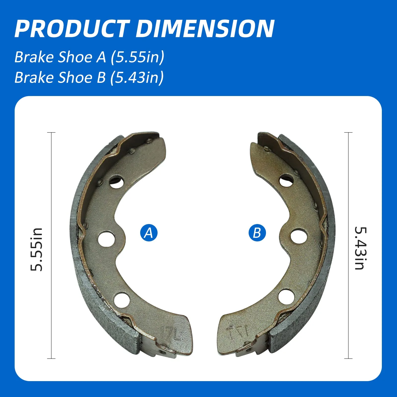 JAVIK Golf Cart Brake Shoes and Springs Kit image 4