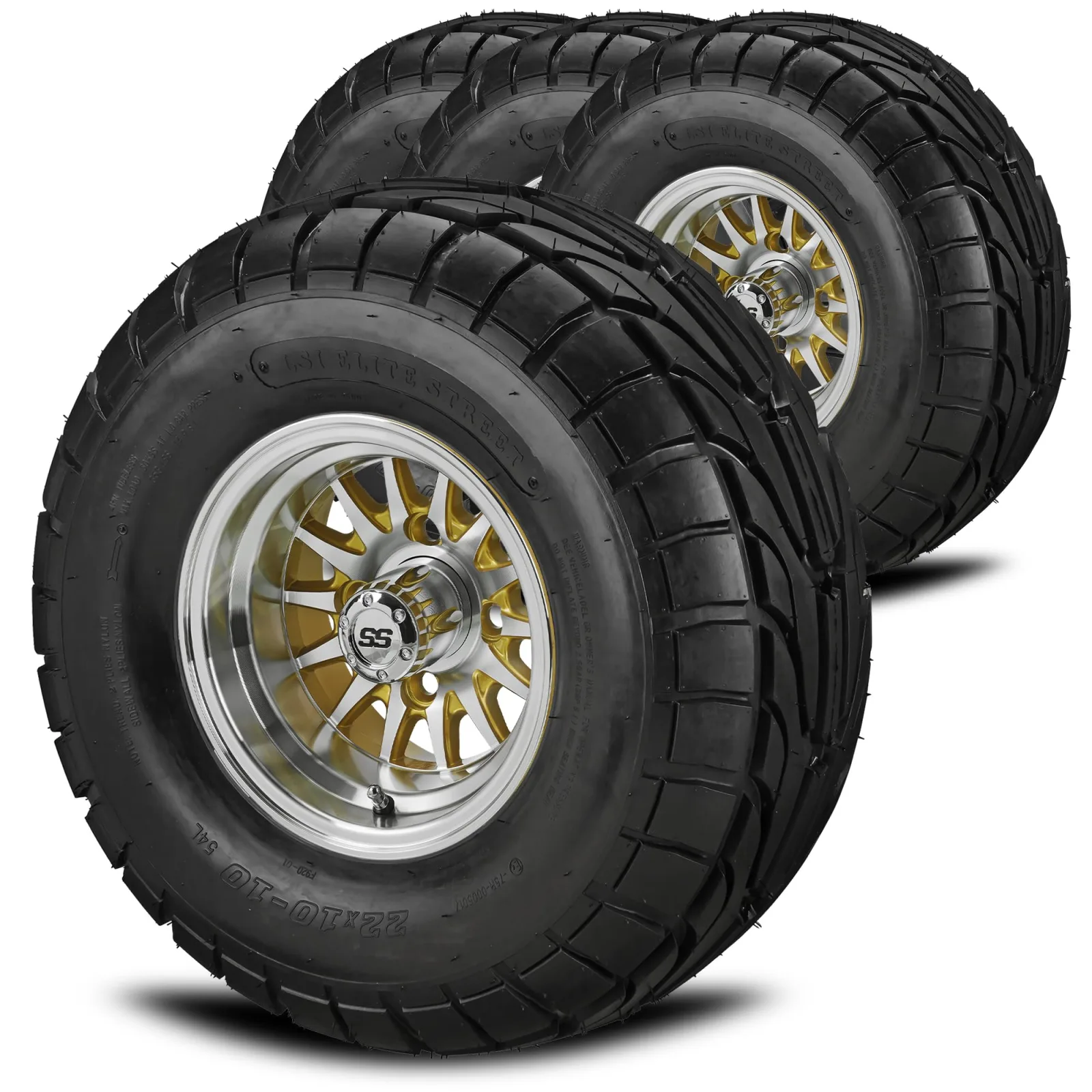 RM Cart 10057M505 22x10-10 Golf Cart Wheel Set