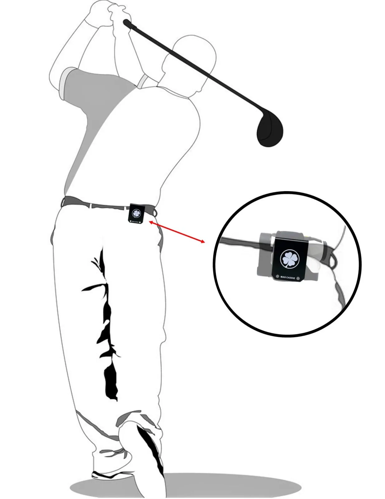 Parsaver Mag Caddie Magnetic Belt Clip & Glove Holder image 2